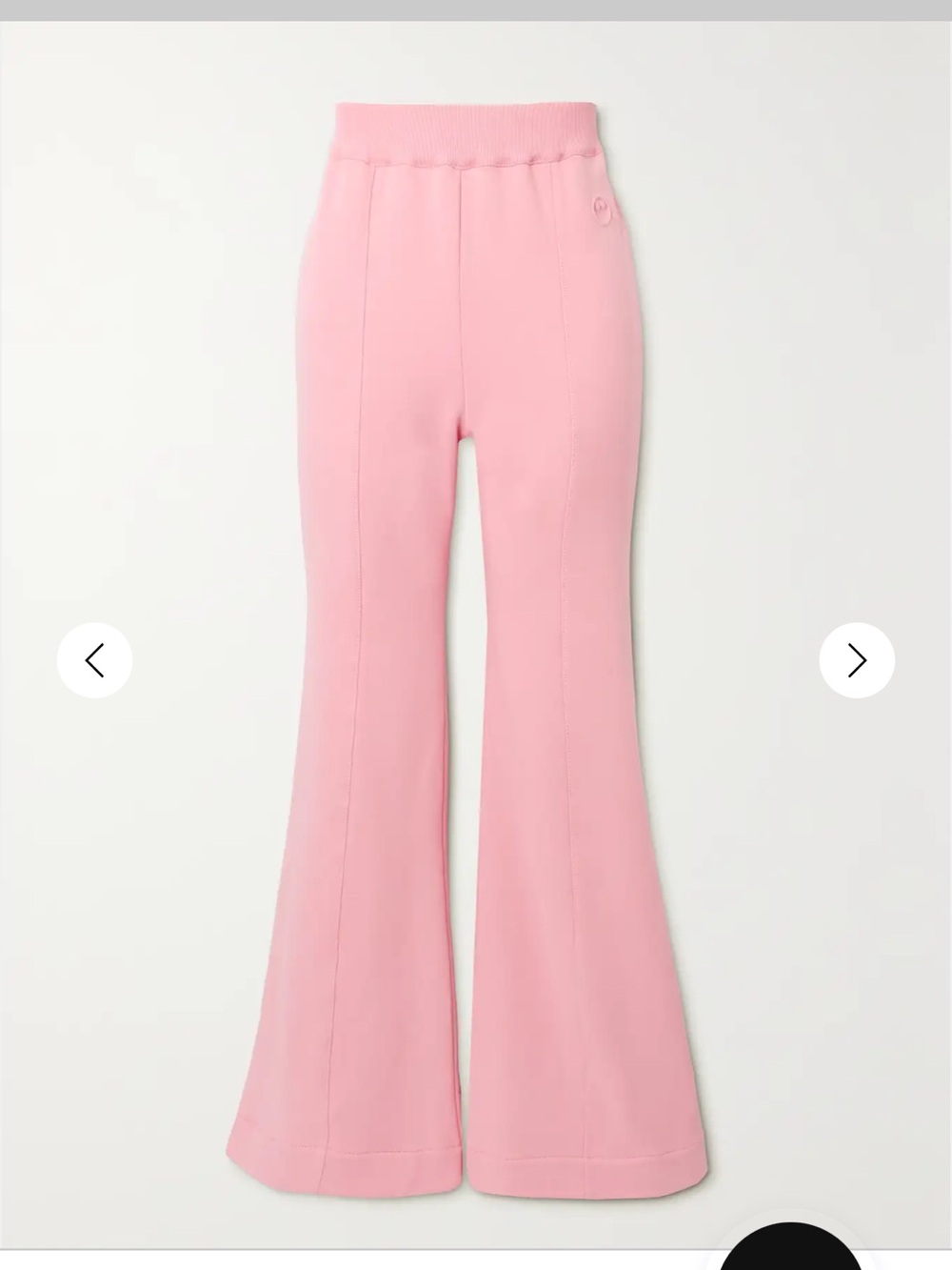 AZ FACTORY Free To organic cotton and SeaCell-blend flared pants in baby pink